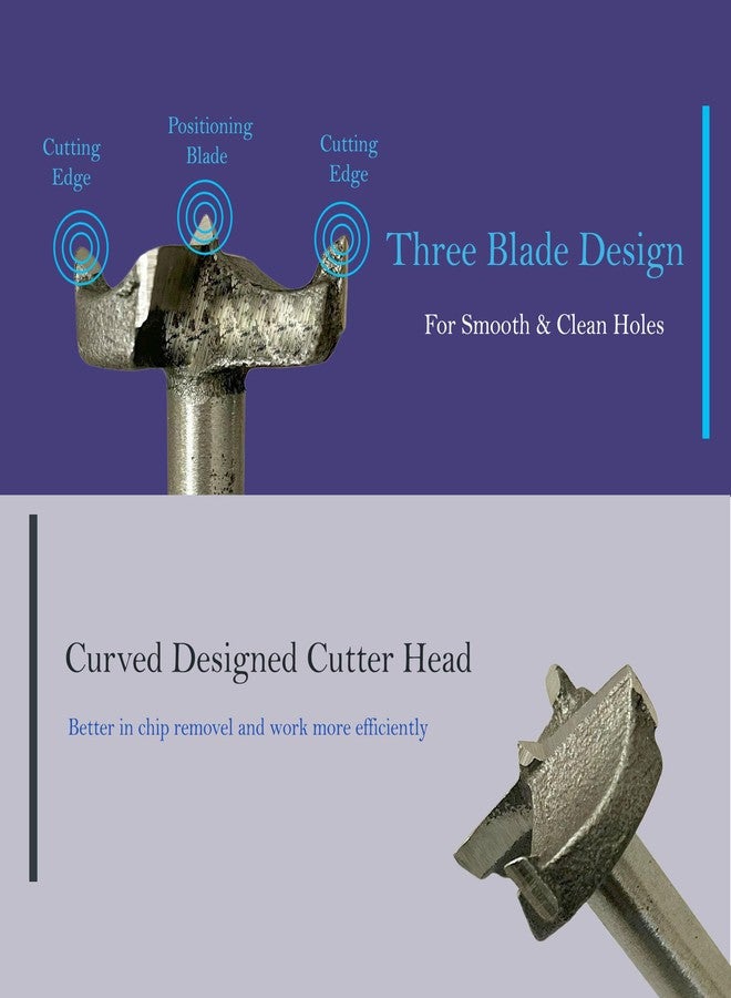 Inditrust مثقاب فورستنر ذو رأس كربيد من إنديتراست لحفر مفصلات الخشب (مجموعة 15 مم، 20 مم، 30 مم، 35 مم) - Image 3